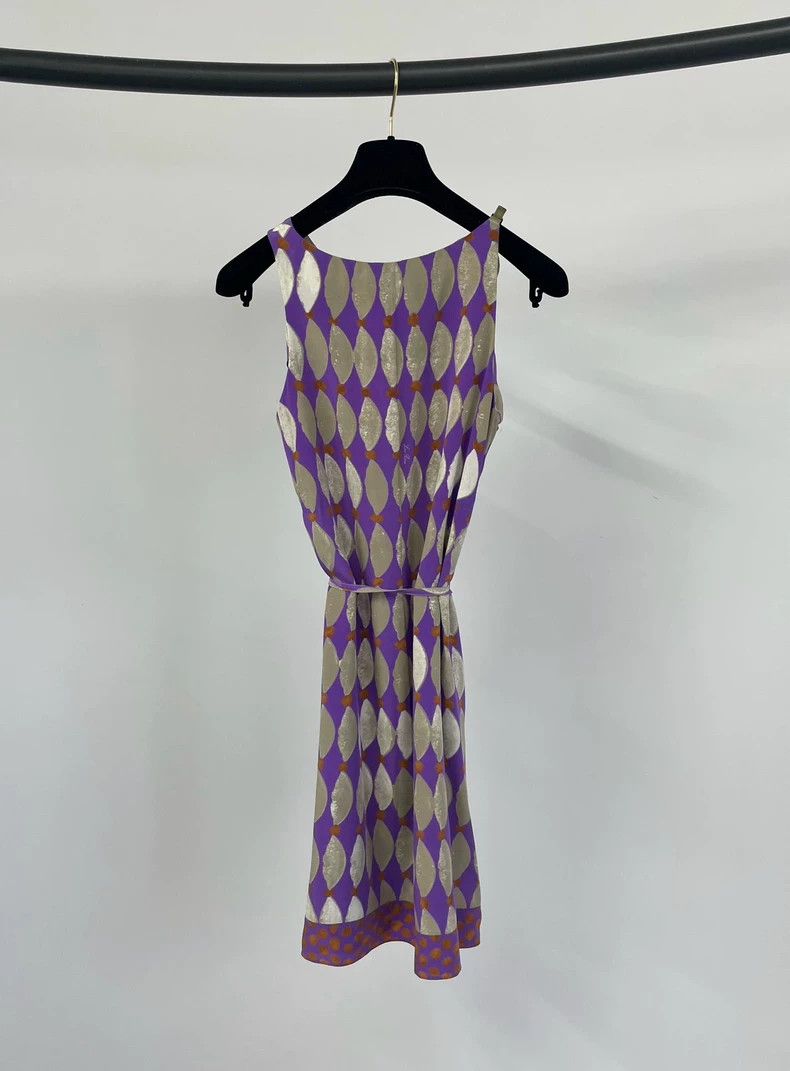 Loro Piana LORO PIANA Silk printed dress Size XS / US 0-2 / IT 36-38 - 2 Thumbnail
