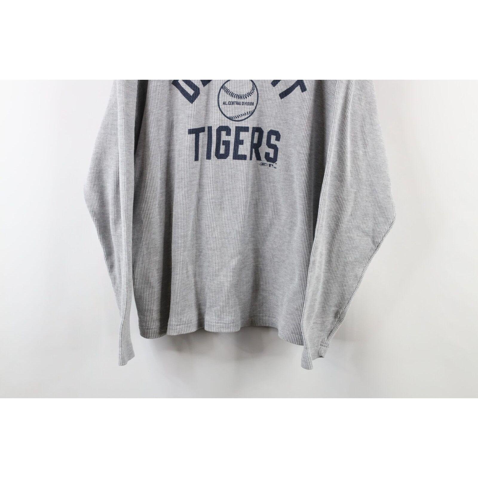 Reebok × Vintage Vintage Reebok Detroit Tigers Thermal Waffle Knit T-Shirt Size US L / EU 52-54 / 3 - 3 Thumbnail