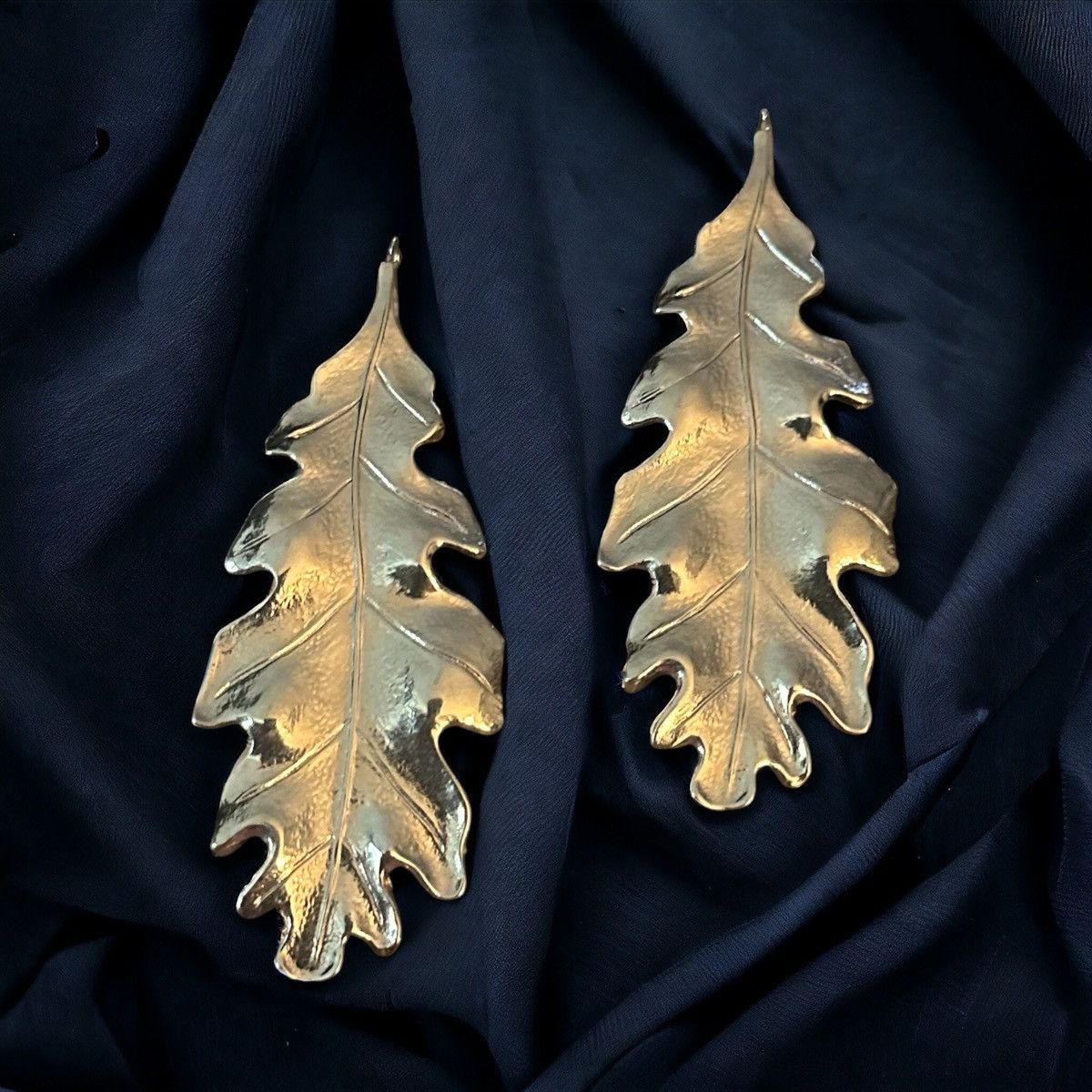 Other Long golden dangling oak leaf earrings Size ONE SIZE - 1 Thumbnail