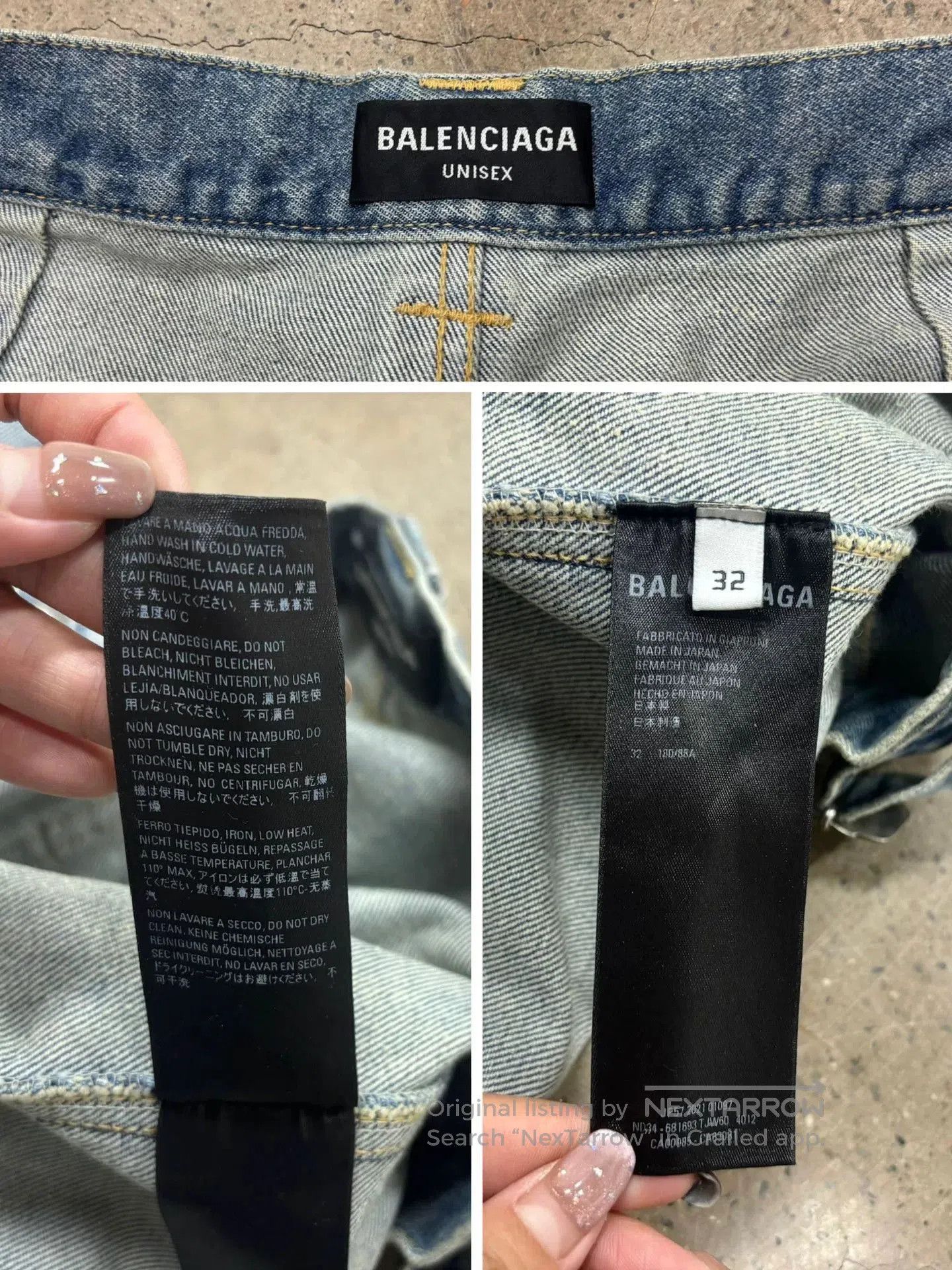 Balenciaga balenciaga raver baggy denim cargo pants. Size US 32 / EU 48 - 9 Thumbnail