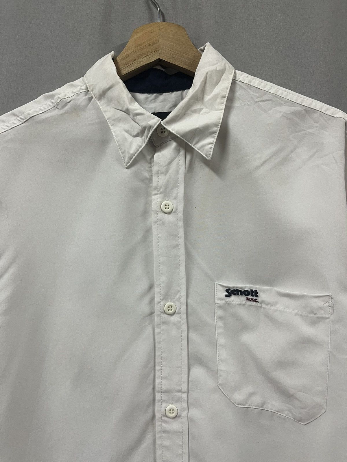 Schott Schott nyc shirt colour white Size US M / EU 48-50 / 2 - 2 Thumbnail
