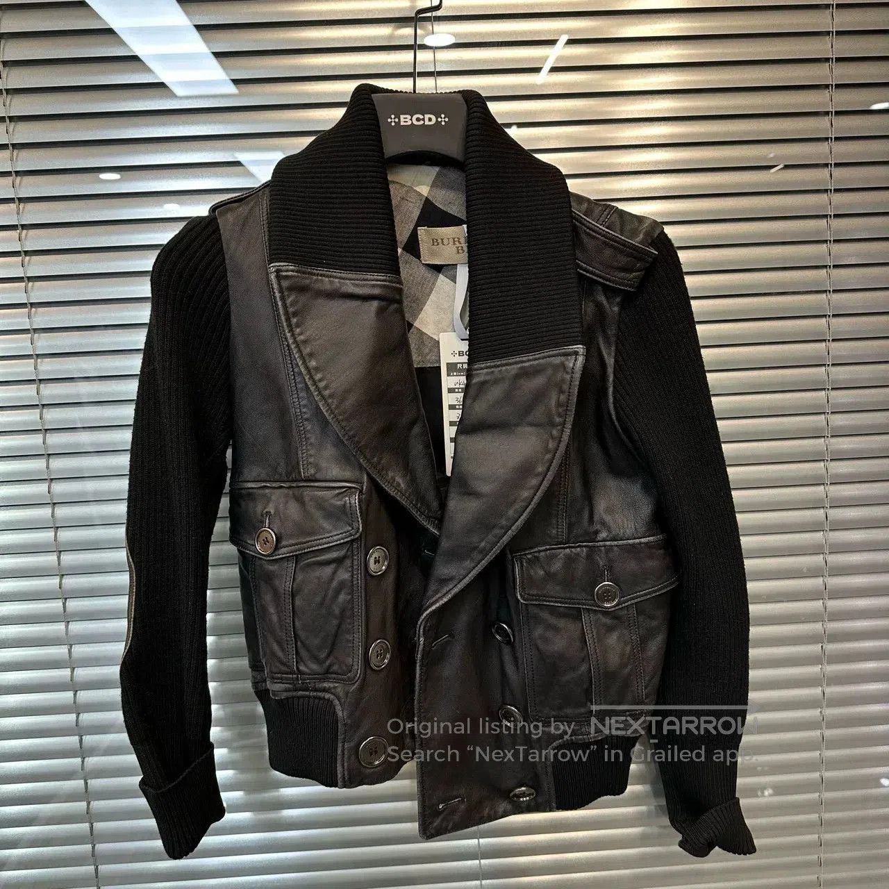 Burberry Burberry Black Lapel Leather Jacket. Size XXS / US 00 / IT 34 - 1 Thumbnail