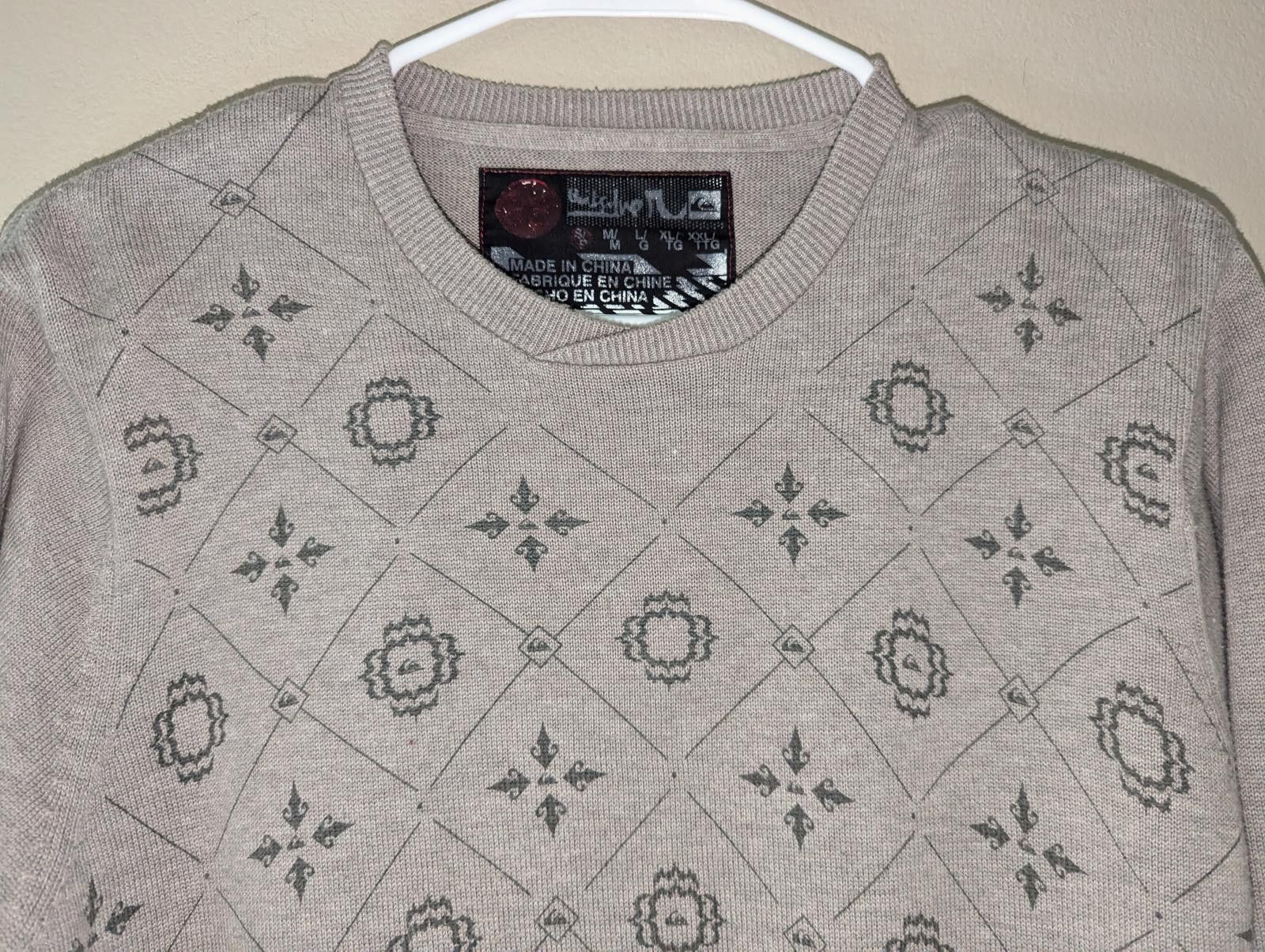 Quicksilver Vintage Quicksilver Sweater Gray Patterned Crewneck Small Size US S / EU 44-46 / 1 - 2 Thumbnail
