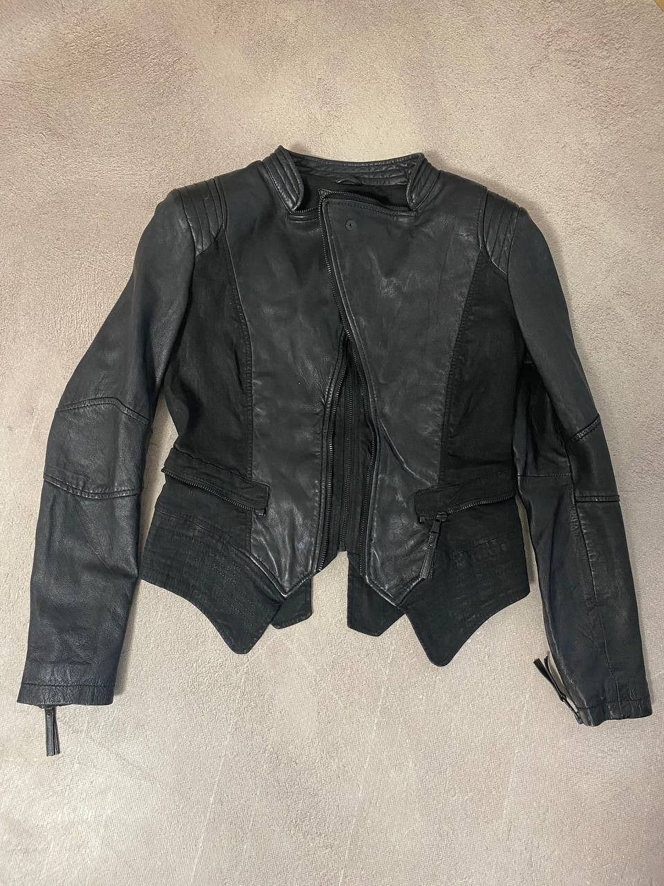 If Six Was Nine Leather Avant Garde Rick Owens style Faded Cropped jacket Size M / US 6-8 / IT 42-44 - 1 Thumbnail