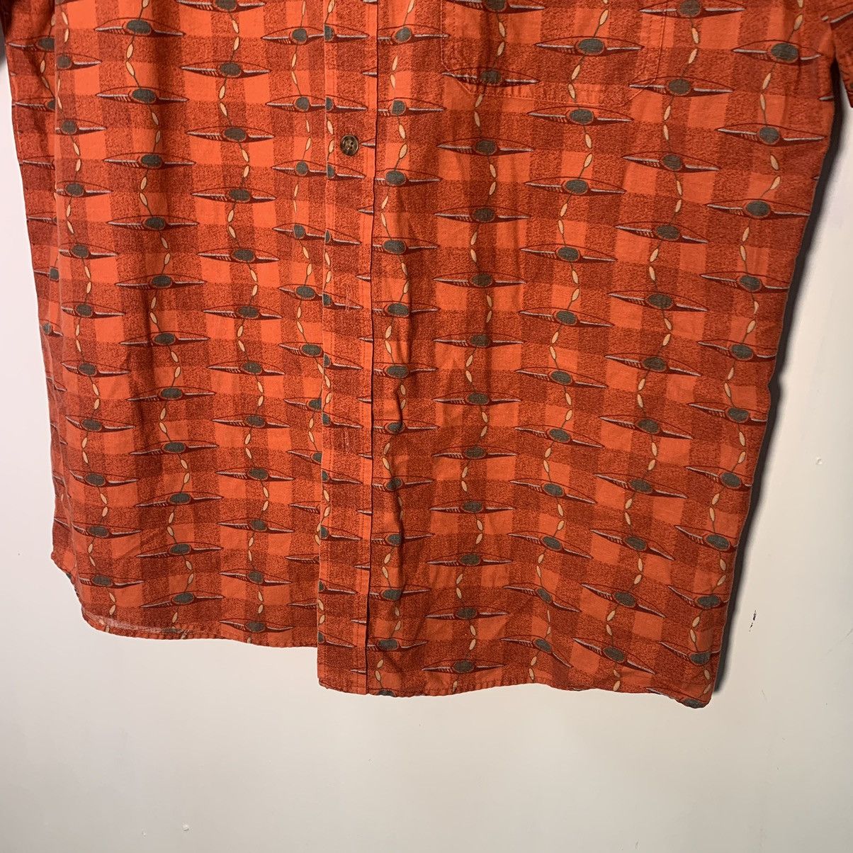 Woolrich Woolen Mills Woolrich Shirt Mens Size L Orange Kayak Outdoor Short Sleeve Size US L / EU 52-54 / 3 - 4 Thumbnail
