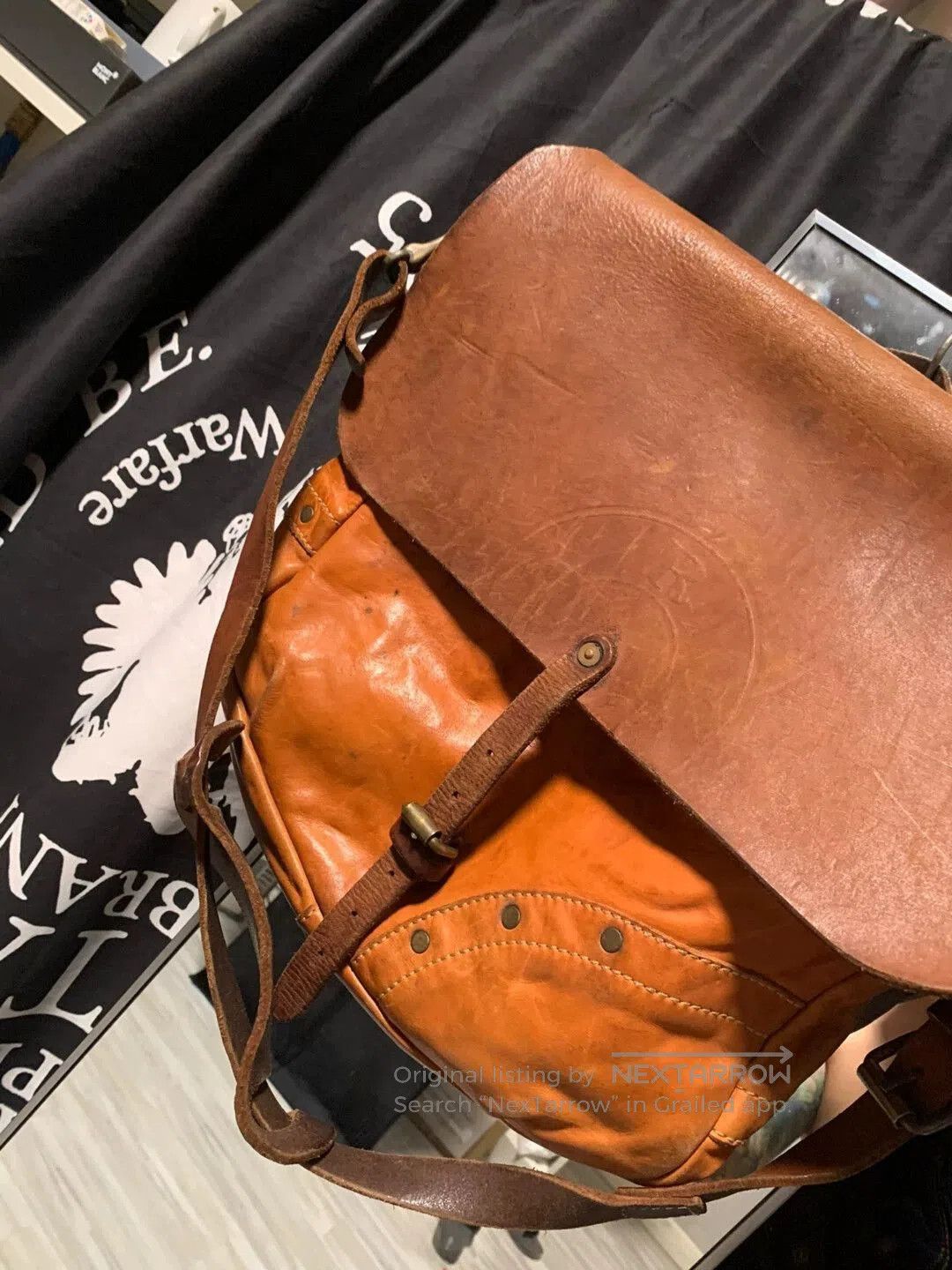 RRL Ralph Lauren Brown Leather Crossbody Messenger Bag. Size ONE SIZE - 1 Thumbnail