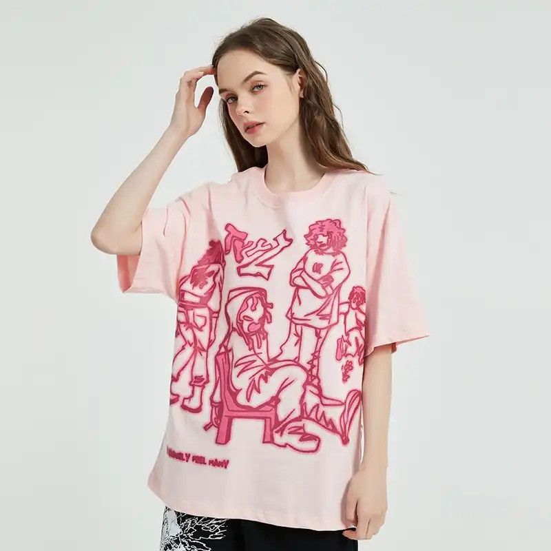 Other Streetwear Funny Anime Cartoon Graphic Oversized T-Shirt y2k Size US L / EU 52-54 / 3 - 2 Thumbnail