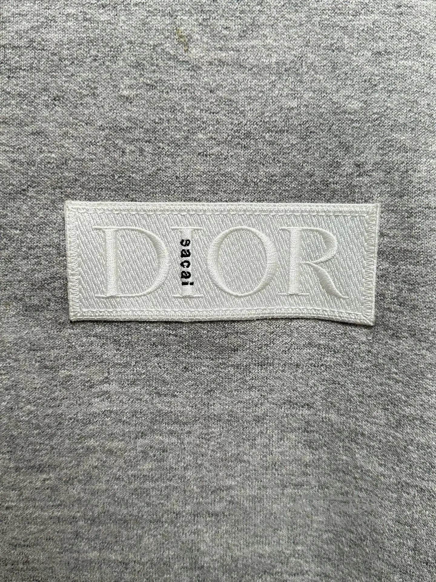 Sacai Dior Sacai Grey Logo Patch Sweatshirt. Size US M / EU 48-50 / 2 - 3 Thumbnail