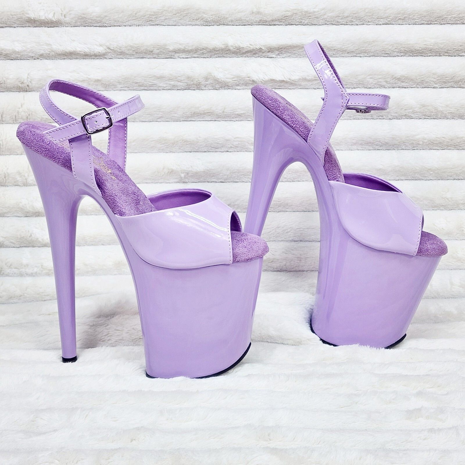 Other Flamingo 09 Lilac Purple Patent Platform 8" Heels Sizes 5-1 Size US 6 / IT 36 - 2 Thumbnail