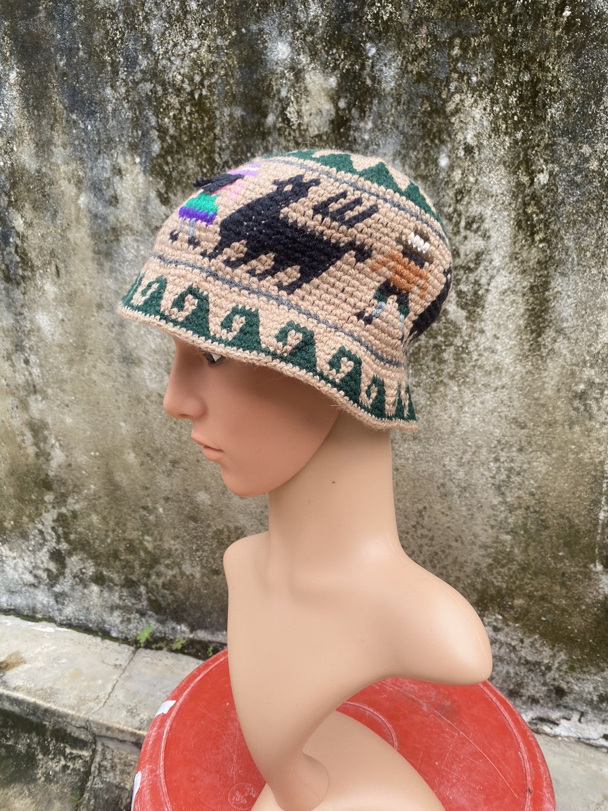 Vintage Vintage Alpaca Knitted Hat Size ONE SIZE - 2 Thumbnail
