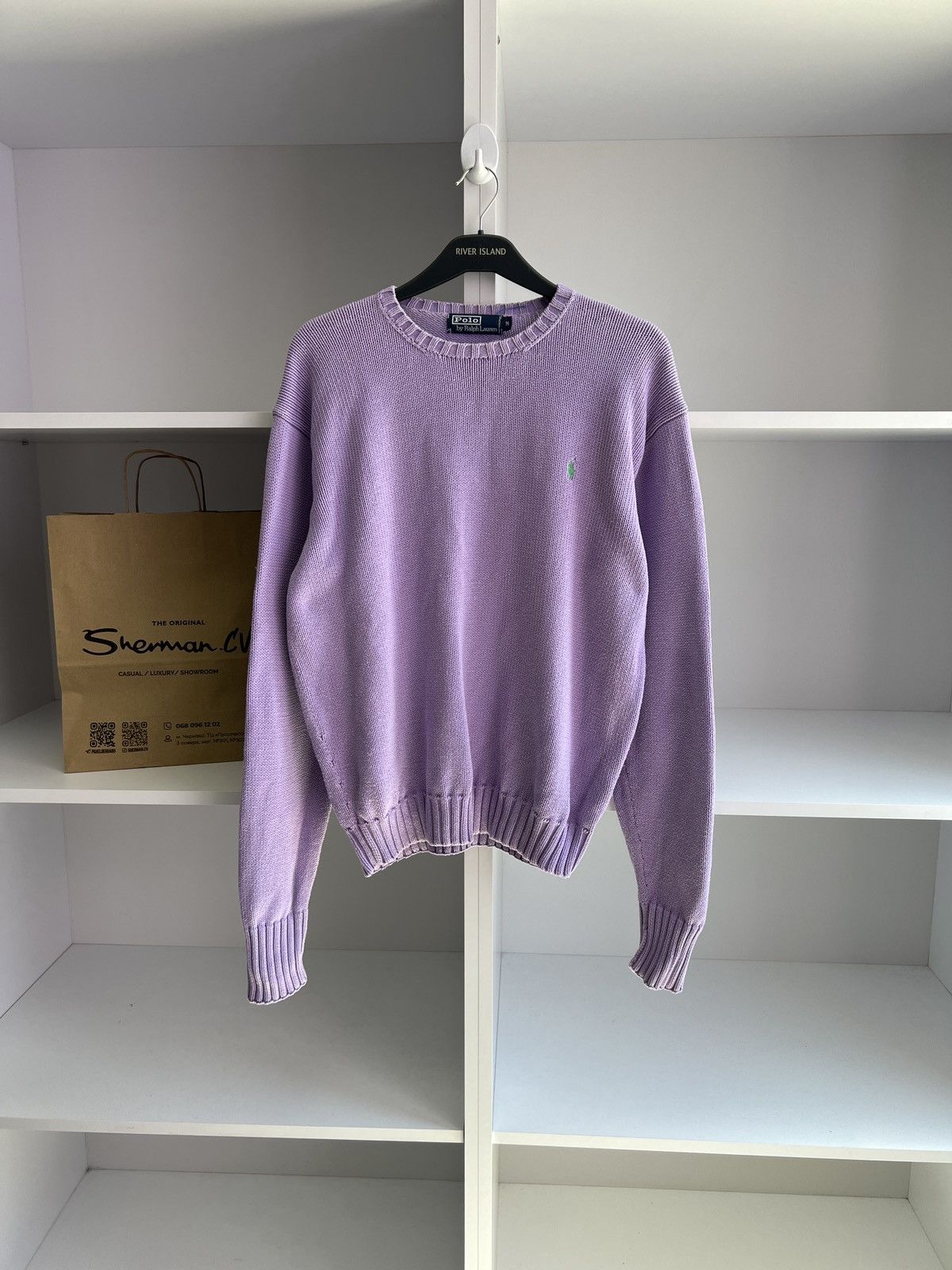 Polo Ralph Lauren × Vintage Vintage Polo Ralph Lauren Heavy Knitted Women’s sweater Size M / US 6-8 / IT 42-44 - 1 Thumbnail
