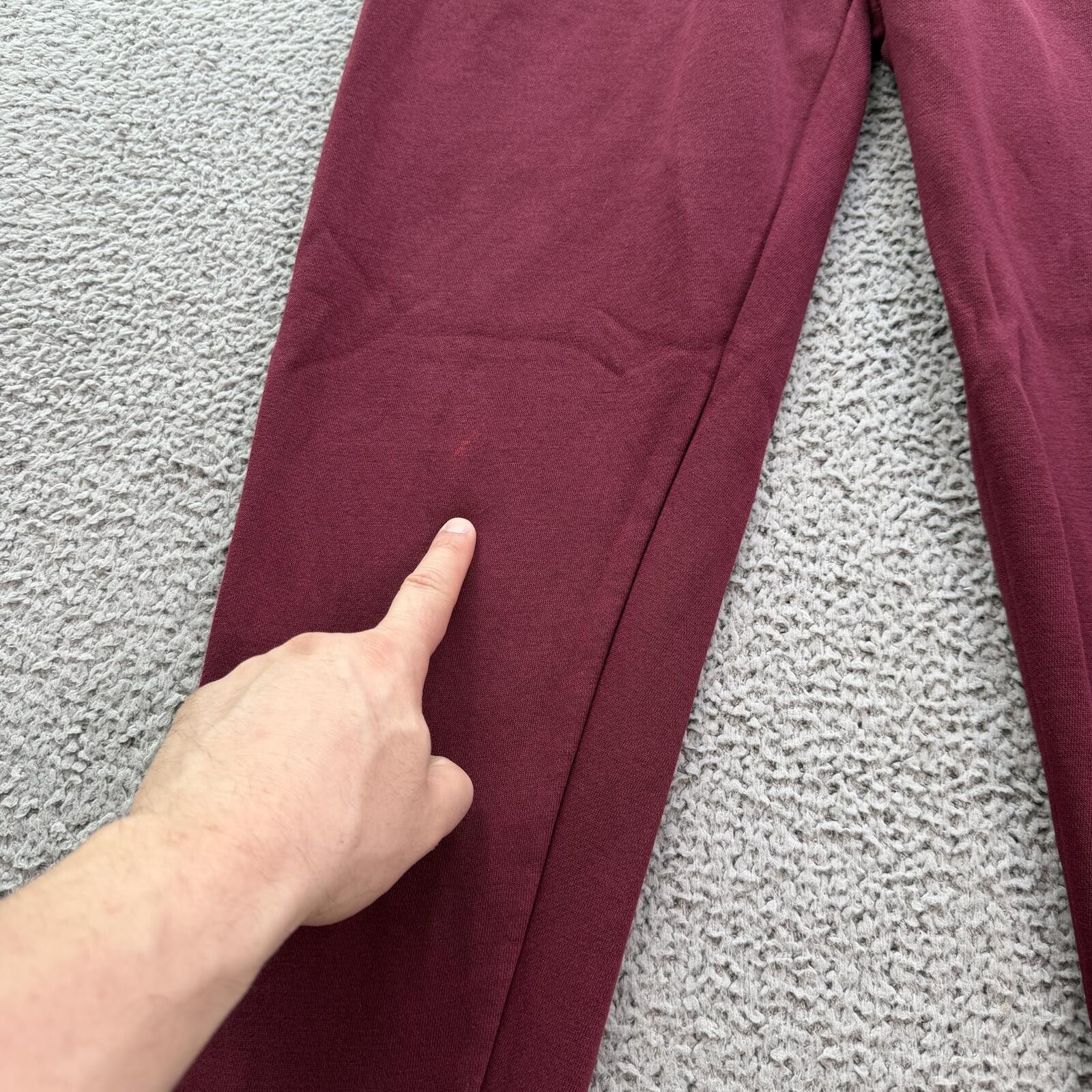 Nike Nike Club Fleece Jogger Sweatpants Burgundy Mens S Joggers Size US 30 / EU 46 - 8 Thumbnail