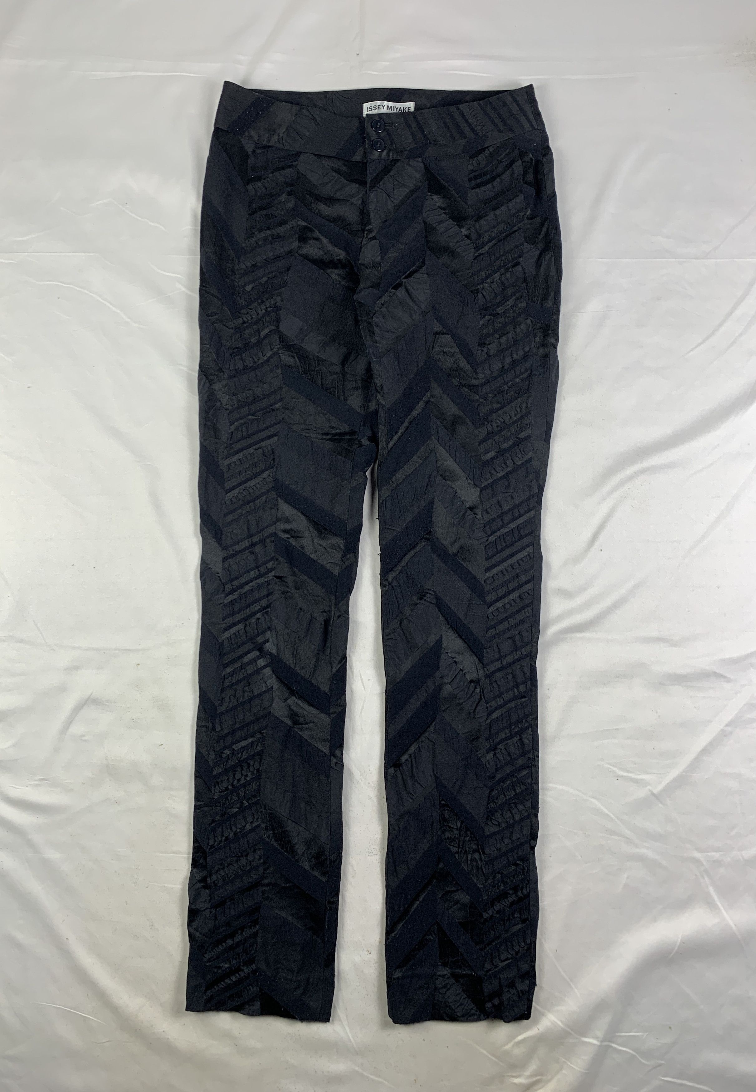 Issey Miyake 2000s Issey Miyake Black Geometric Pants (29) Size 29" - 1 Thumbnail