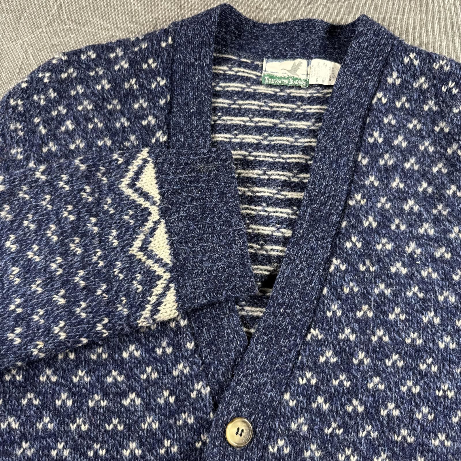 Other Tidewater Traders Sweater Women's M Blue Vintage 85% Wool Size M / US 6-8 / IT 42-44 - 2 Thumbnail