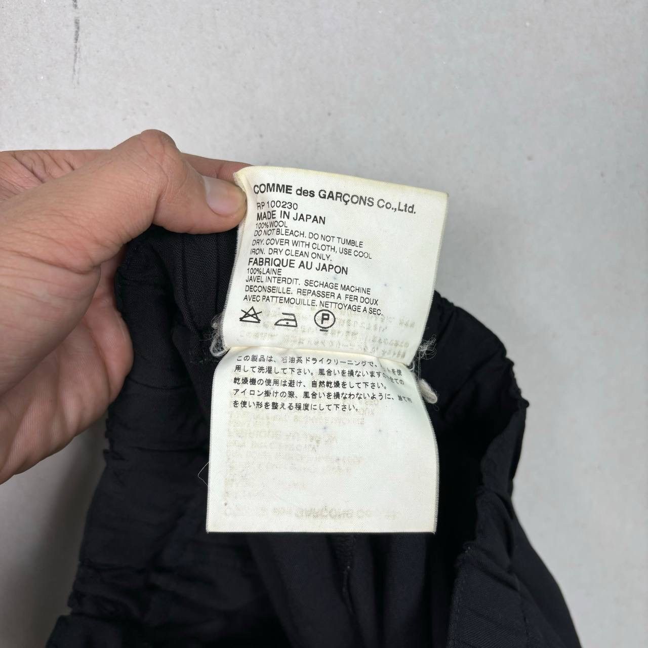 Comme des Garcons Thrashed AD2000 Comme Des Garcons Wool Wide Leg Pants Size US 30 / EU 46 - 15 Thumbnail