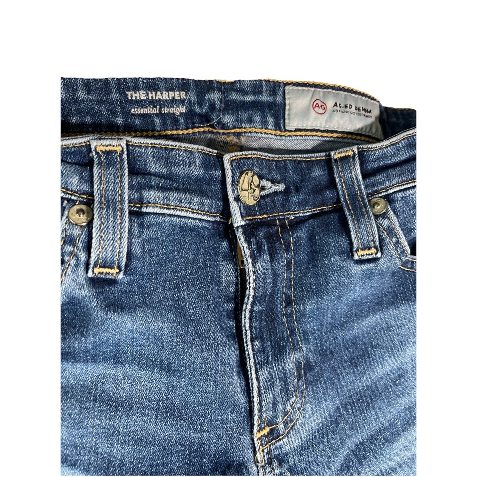 AG Adriano Goldschmied AG Adriano Goldschmied Harper Essential Straight Jeans 25 Size 25" / US 0 / IT 36 - 2 Thumbnail