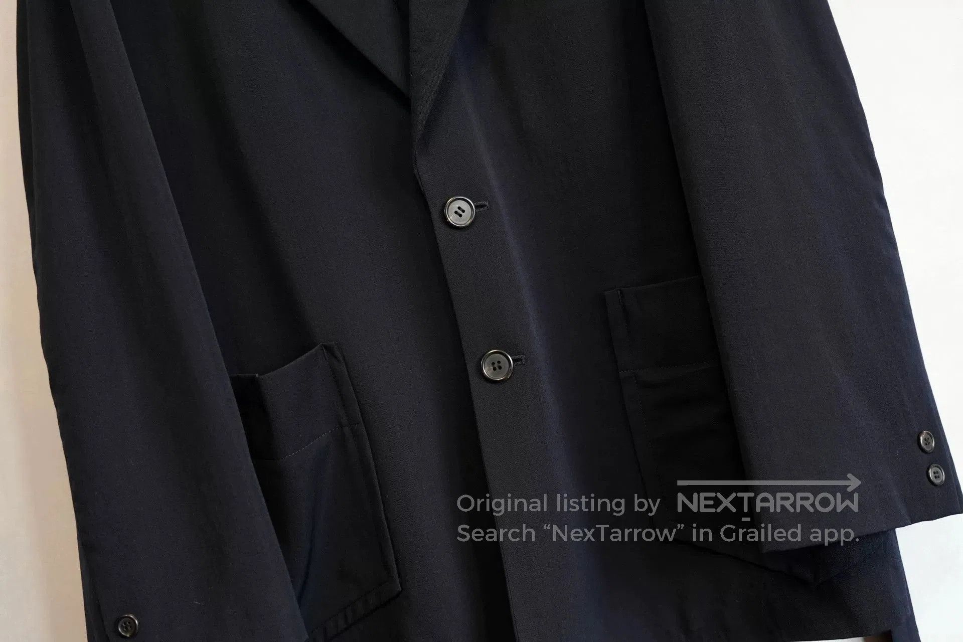 Yohji Yamamoto Yohji Yamamoto Wool Jacket Navy Blue. Size US M / EU 48-50 / 2 - 6 Thumbnail