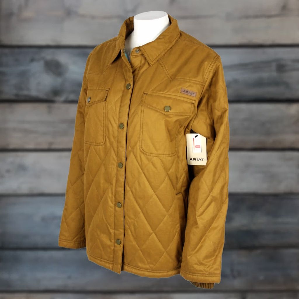 Ariat Ariat Women's Quilted Barn Jacket Fleece Lined Size XL Chestnut Horse Jacket Size XL / US 12-14 / IT 48-50 - 1 Preview