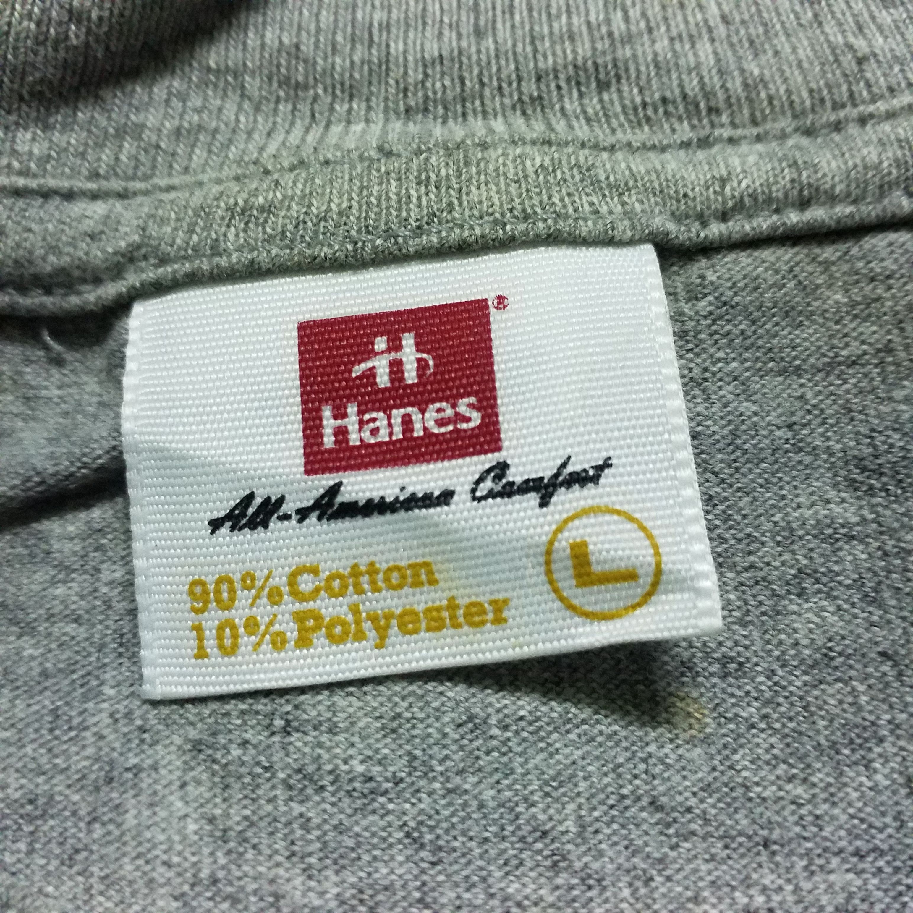 Hanes × Vintage Vintage hanes plain silver grey single stitch Size US L / EU 52-54 / 3 - 2 Thumbnail