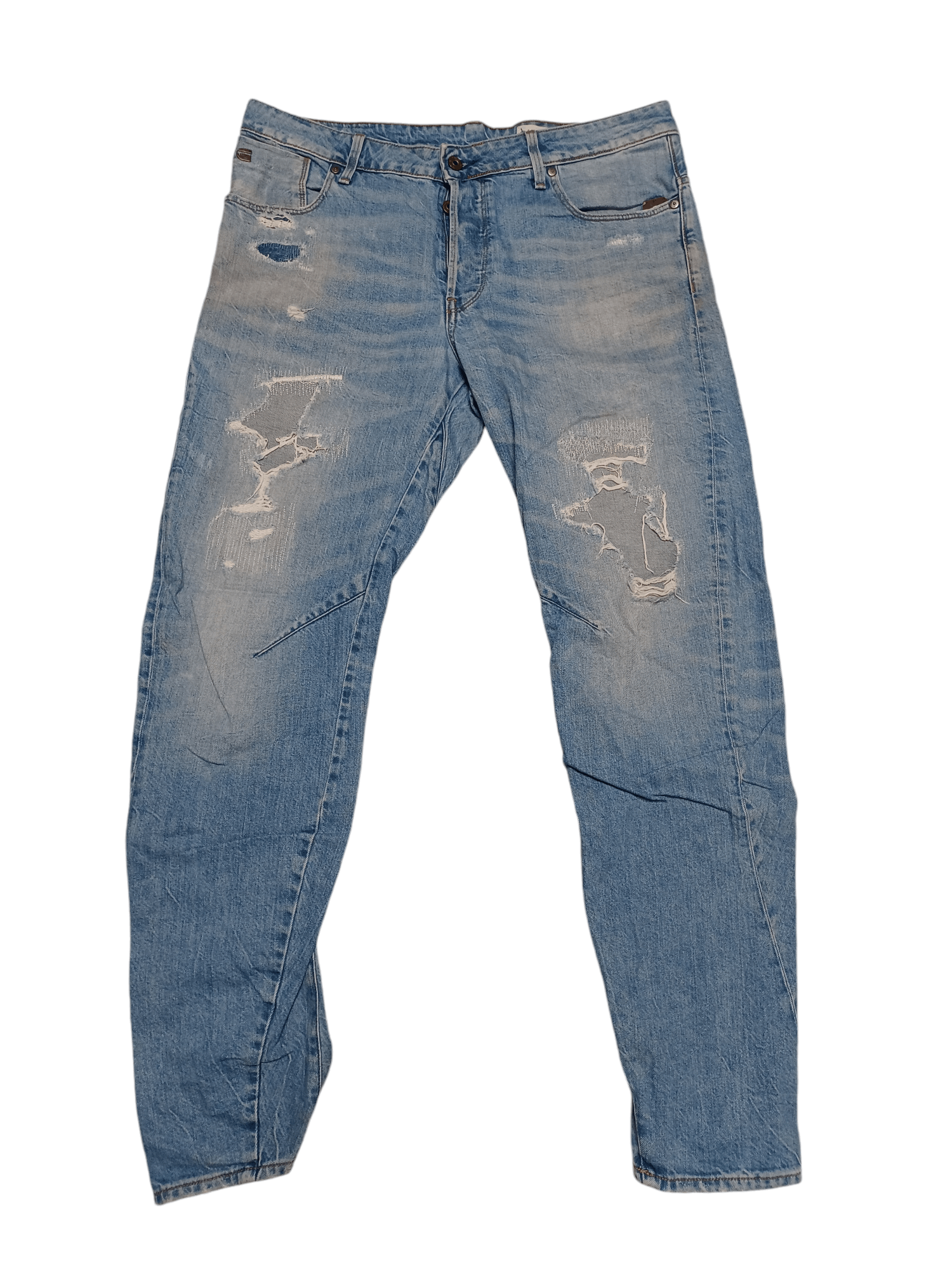 G-Star G STAR RAW DISTRESSED DENIM AVANT GARDE JAPANESE STYLE JEANS Size US 35 - 1 Thumbnail