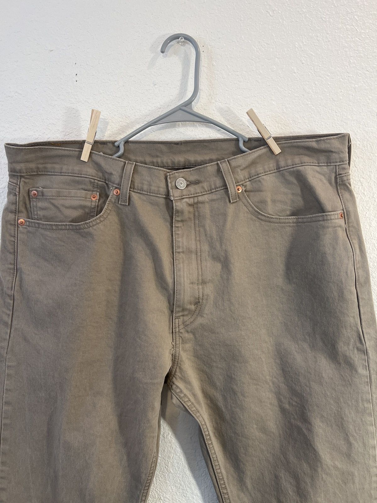 Levi's Levi 505 Tan Jeans Size US 38 / EU 54 - 2 Thumbnail
