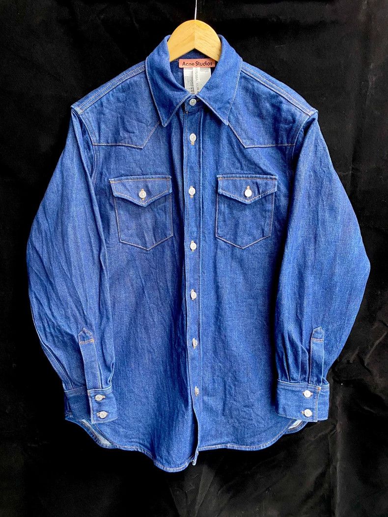 Acne Studios Acne Studios Original ox denim shirt Size US S / EU 44-46 / 1 - 1 Thumbnail