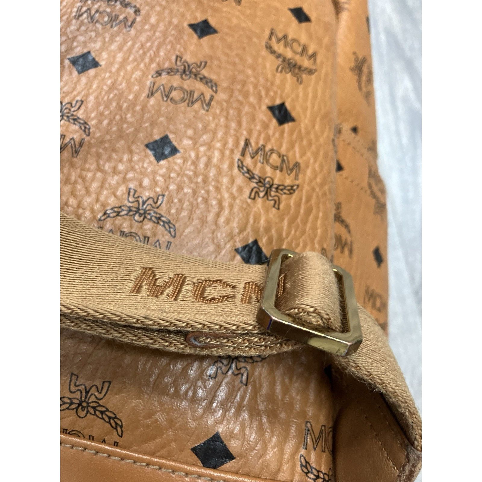 MCM MCM Cognac Stark " M " Studded Backpack | GREAT CONDITION! Size ONE SIZE - 15 Thumbnail