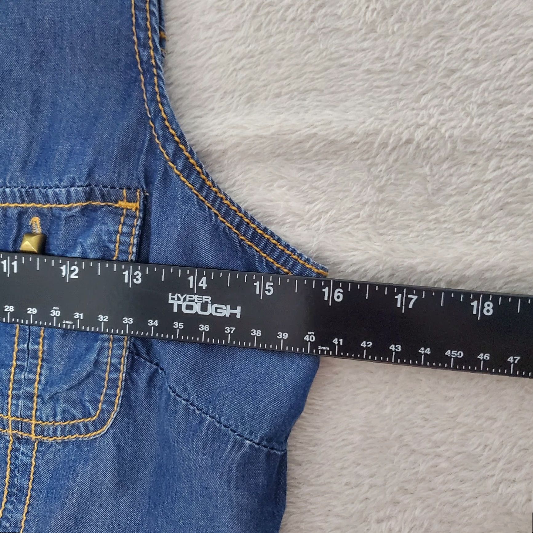 Vintage VINTAGE Cache Top Women S Blue Studded V Neck Button Front Sleeveless Lyocell Boho Western Body Slim Size S / US 4 / IT 40 - 7 Thumbnail