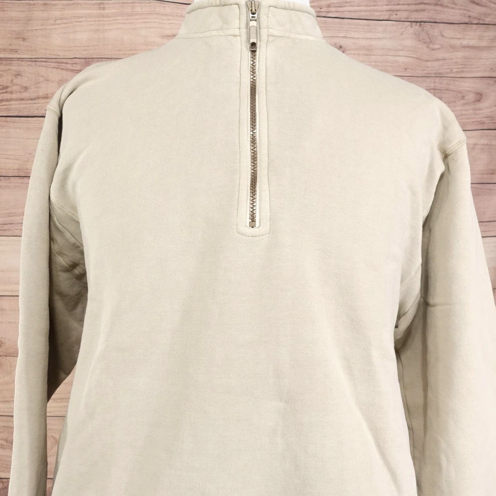 Orvis Orvis Sweatshirt Mens L Beige 1/4 Zip Fleece Pullover Pockets Outdoor Cotton Polyester Size US L / EU 52-54 / 3 - 2 Thumbnail
