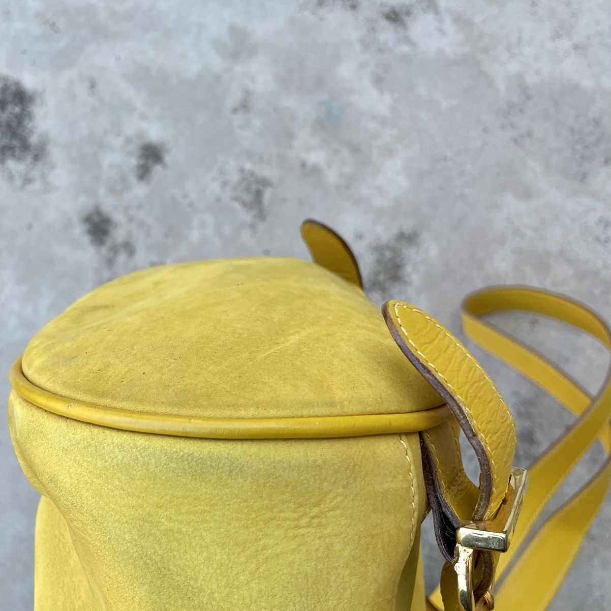 Salvatore Ferragamo Salvatore Ferragamo Yellow Suede Gancini Backpack Size ONE SIZE - 19 Thumbnail