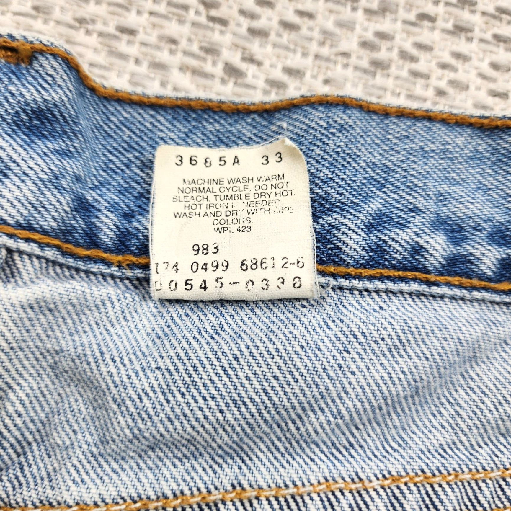 Levi's VINTAGE Levi's Jeans Mens 36x34 545 Light Wash Blue Loose Fit Tapered Leg Zip Fly Denim Relaxed 5-Pocket USA 90s Grunge Size US 36 / EU 52 - 5 Thumbnail