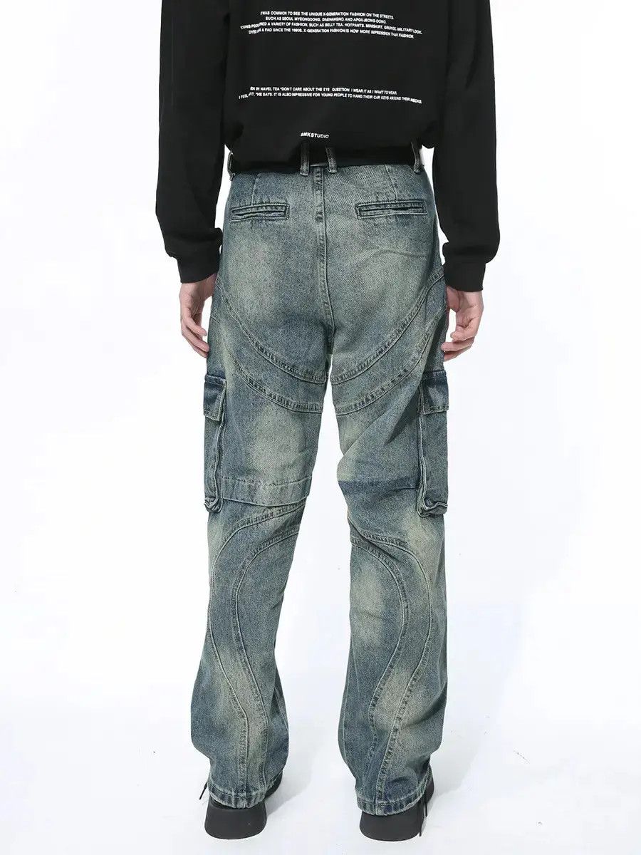 Japanese Brand Retro loose washed casual jeans Size US 32 / EU 48 - 3 Thumbnail