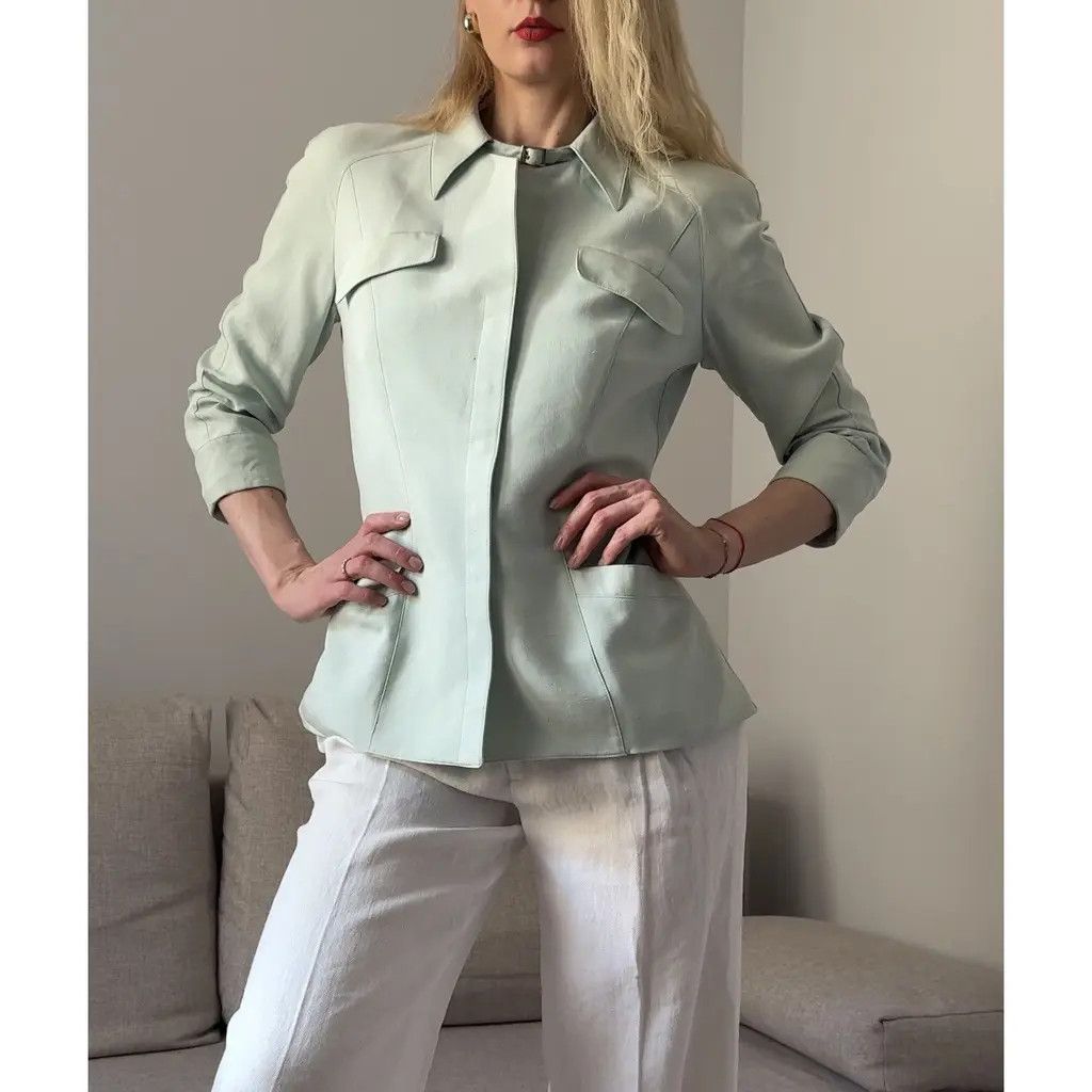 Thierry Mugler Thierry Mugler Structured Silk Jacket Size FR 40 Size M / US 6-8 / IT 42-44 - 1 Thumbnail