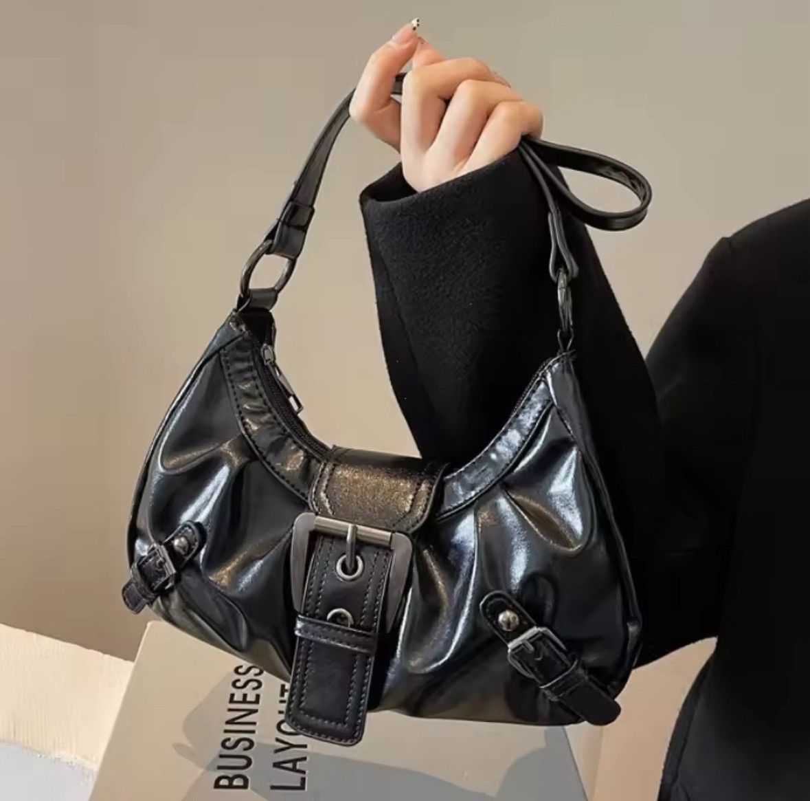 Vintage Shoulder Bag for Women Hot Selling Maillard Style Underar Size ONE SIZE - 3 Thumbnail