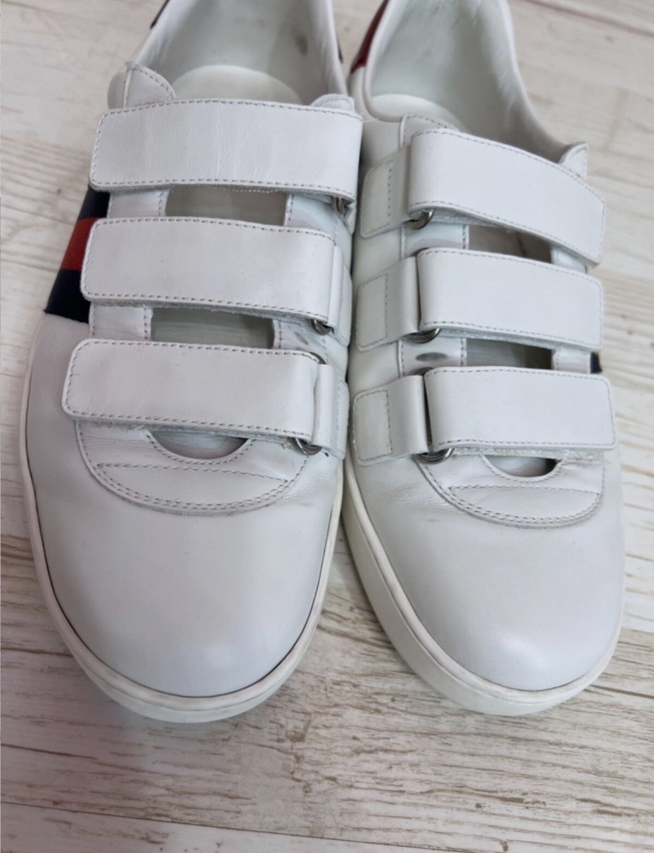 Gucci Gucci Ace Leather Velcro Sneakers Size 10 Luxury Shoes Size US 10 / EU 43 - 4 Thumbnail