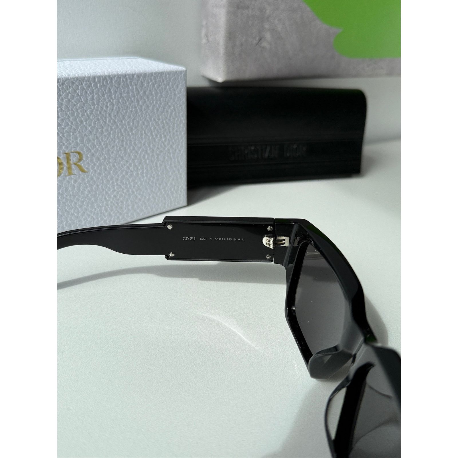 Dior NEW Dior CD SU Sunglasses in Black Holographic Pink Logo Size ONE SIZE - 10 Thumbnail