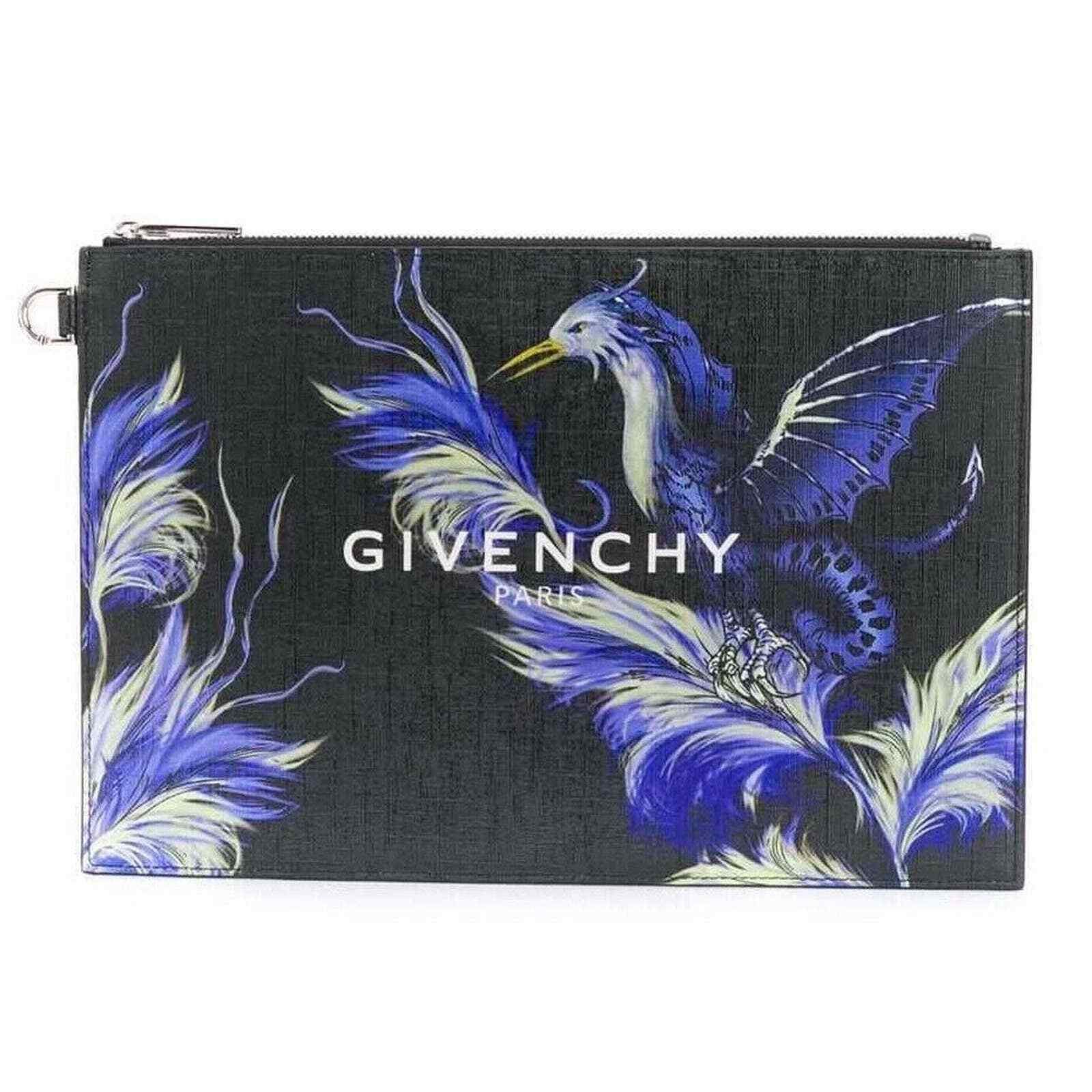 Givenchy Givenchy Paris Printed Phoenix Bird Zip Pouch Clutch Bag Size ONE SIZE - 1 Thumbnail