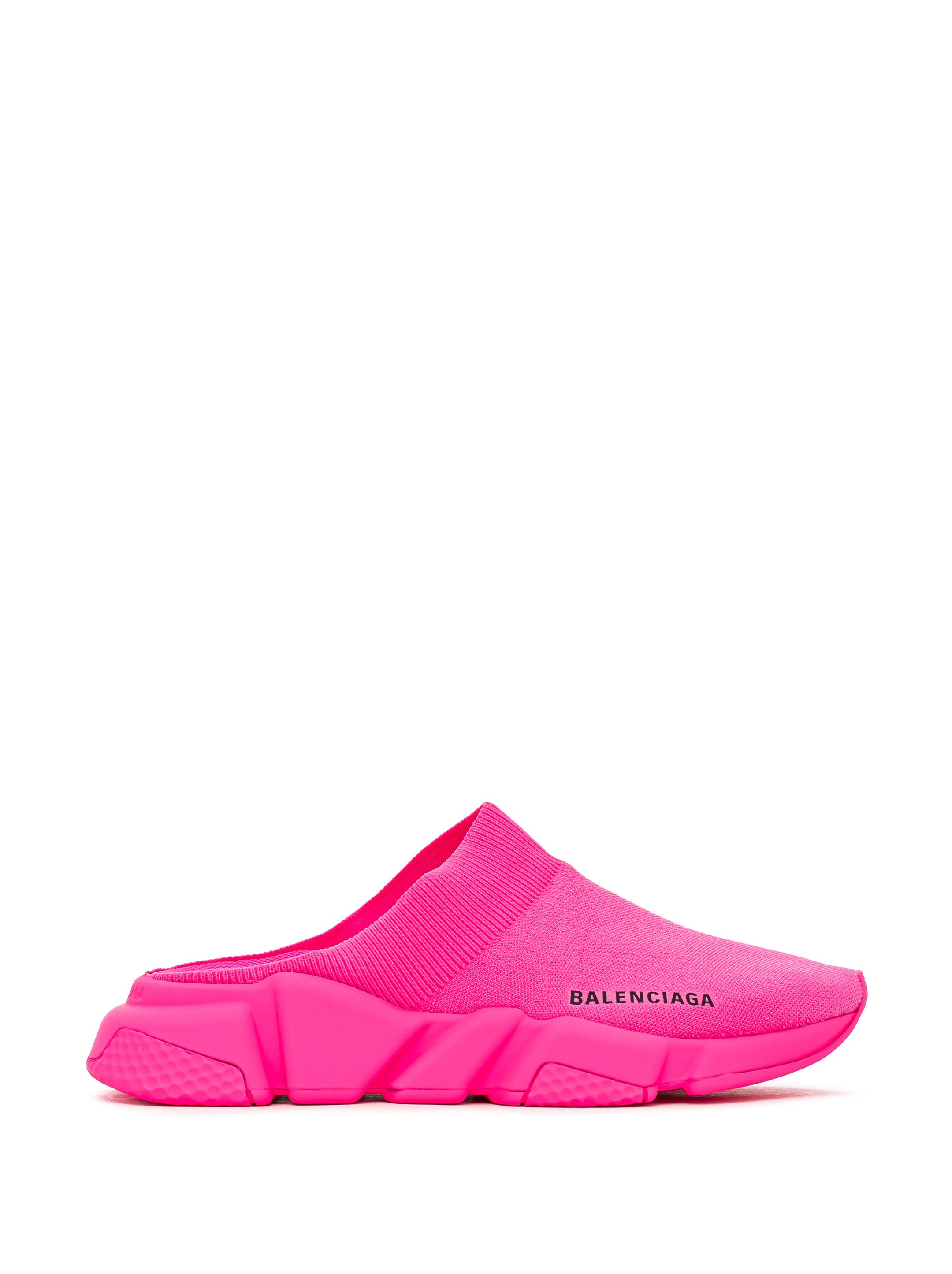 Balenciaga o1in1g0824 Speed Recycled Knit Mule in Pink Size US 11 / IT 41 - 1 Thumbnail