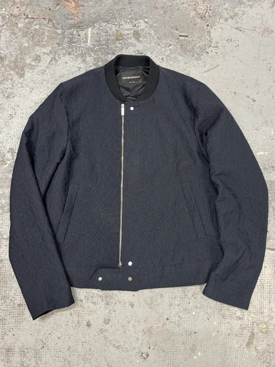 Emporio Armani FW2018 Emporio Armani Asymmetrical Navy Light Shadow Jacket Size US L / EU 52-54 / 3 - 1 Thumbnail