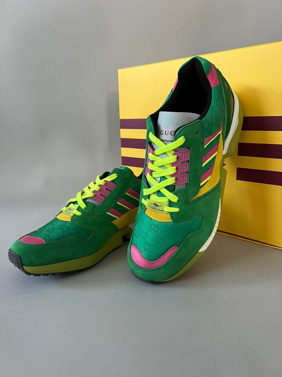 x Adidas ZX8000 Monogram Sneakers in green