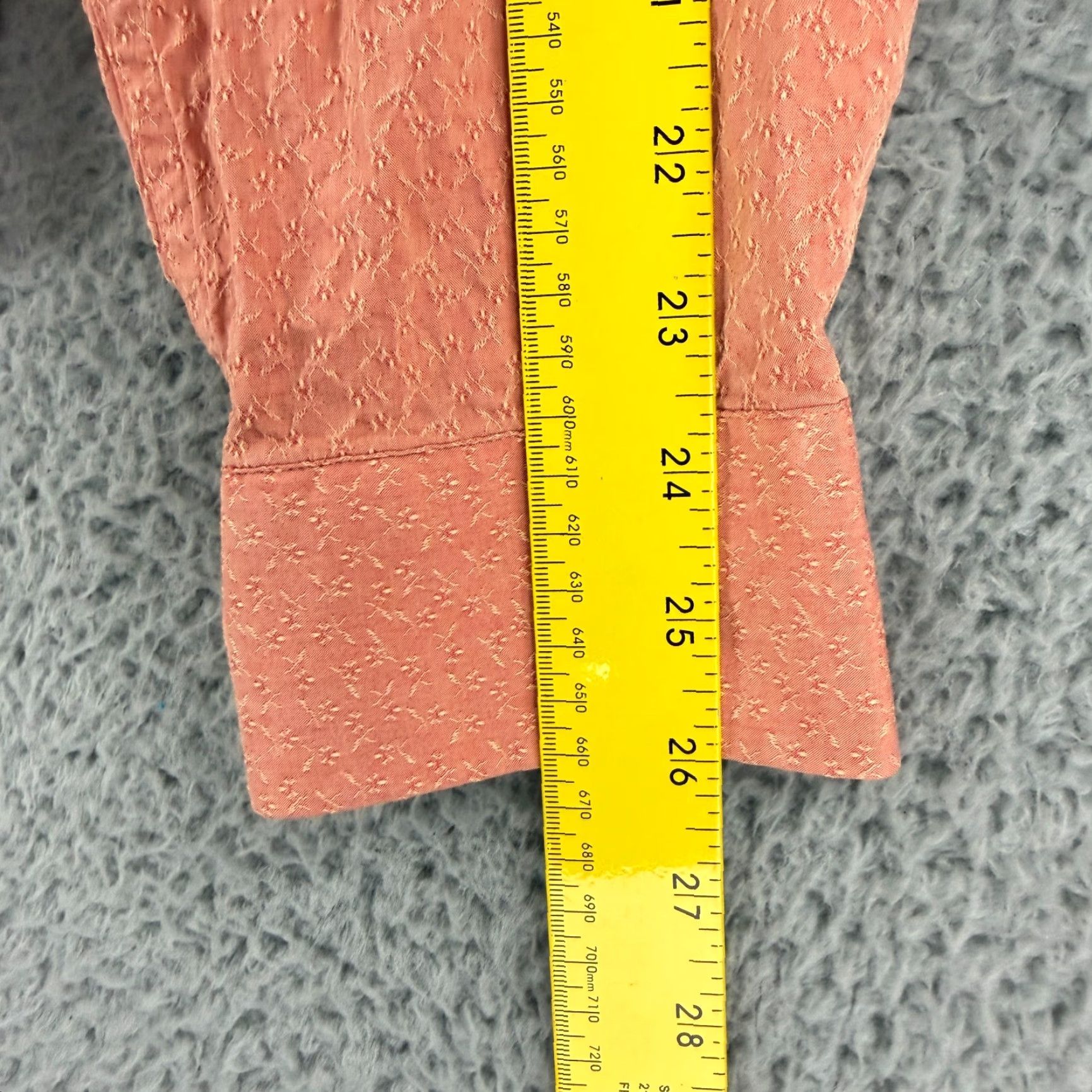 Robert Graham Robert Graham Button-Up Shirt Mens XL Orange Textured Long Sleeve Cotton Size US XL / EU 56 / 4 - 7 Thumbnail
