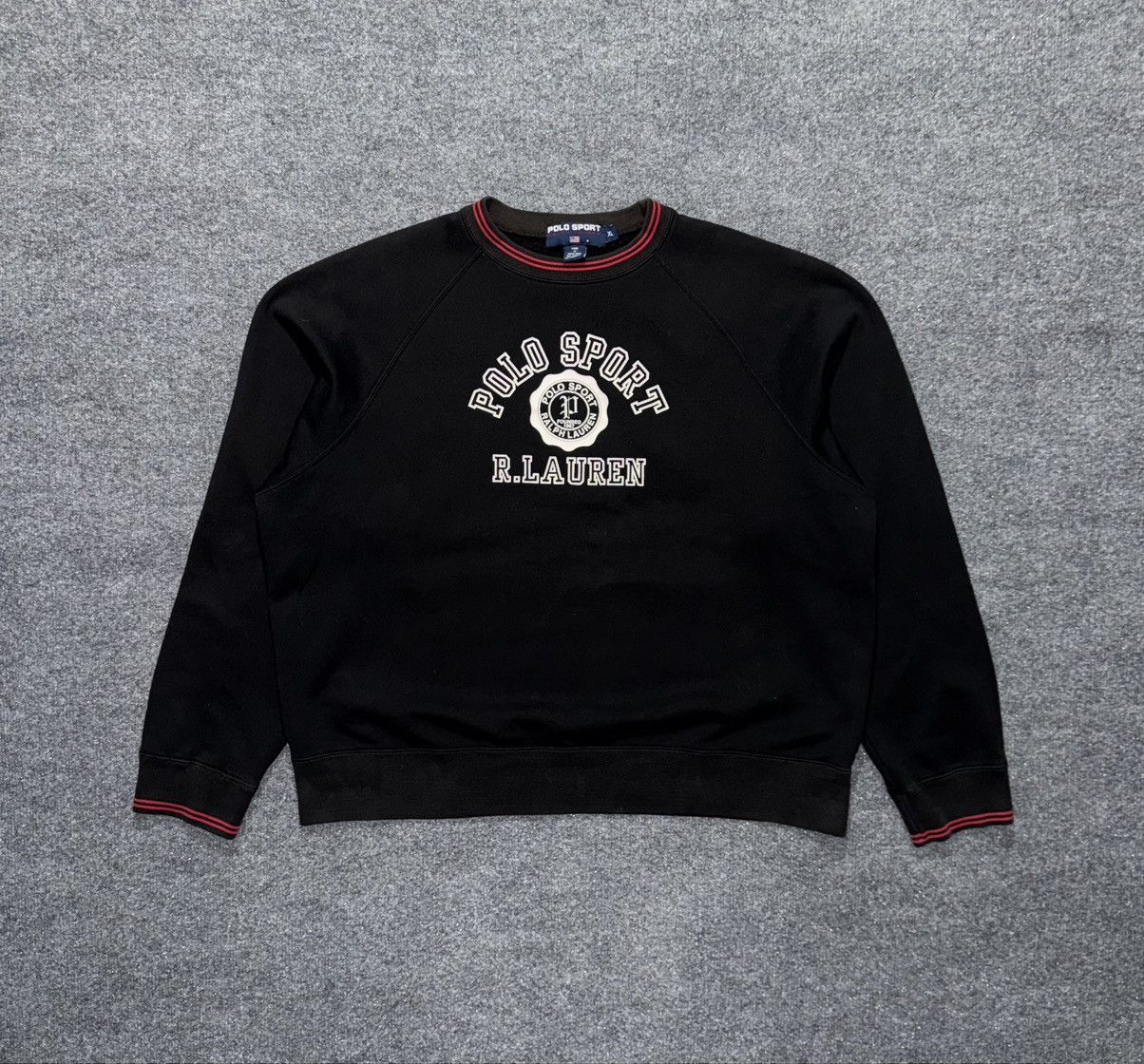 Polo Ralph Lauren Vintage Polo Sport Ralph Lauren Crewneck Sweatshirt Black XL Size US XL / EU 56 / 4 - 1 Thumbnail