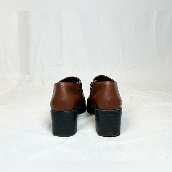 Other Vintage 90s Brown Leather Square Toe Shooties Ankle Boots Size US 8 / IT 38 - 5 Thumbnail