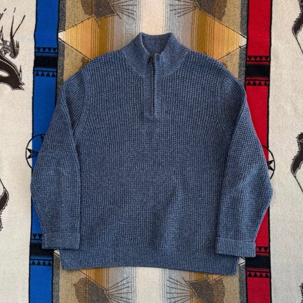 Vintage VINTAGE L.L. Bean Pullover Knit Sweater 1/4 Zip Size XL Men’s Blue Long Sleeve Size US XL / EU 56 / 4 - 3 Thumbnail