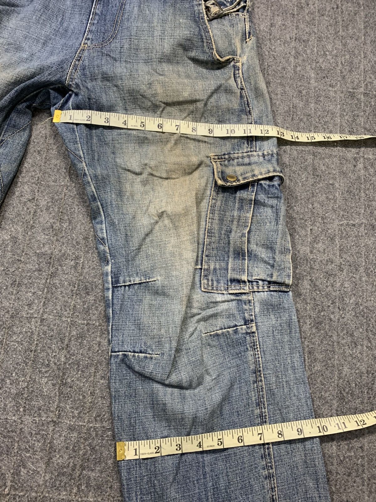 Japanese Brand Workshop Sport Rambo Cargo Indigo Denim Anime Cyber Punk Size US 34 / EU 50 - 13 Thumbnail