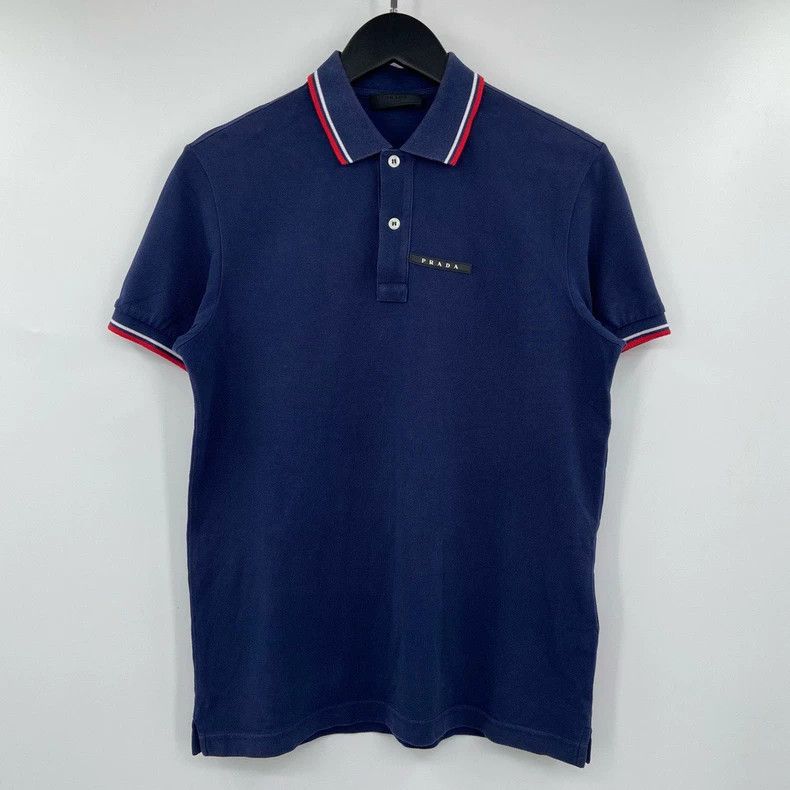 Prada Prada Navy Blue Polo Short Sleeve - dmc Size US S / EU 44-46 / 1 - 1 Thumbnail