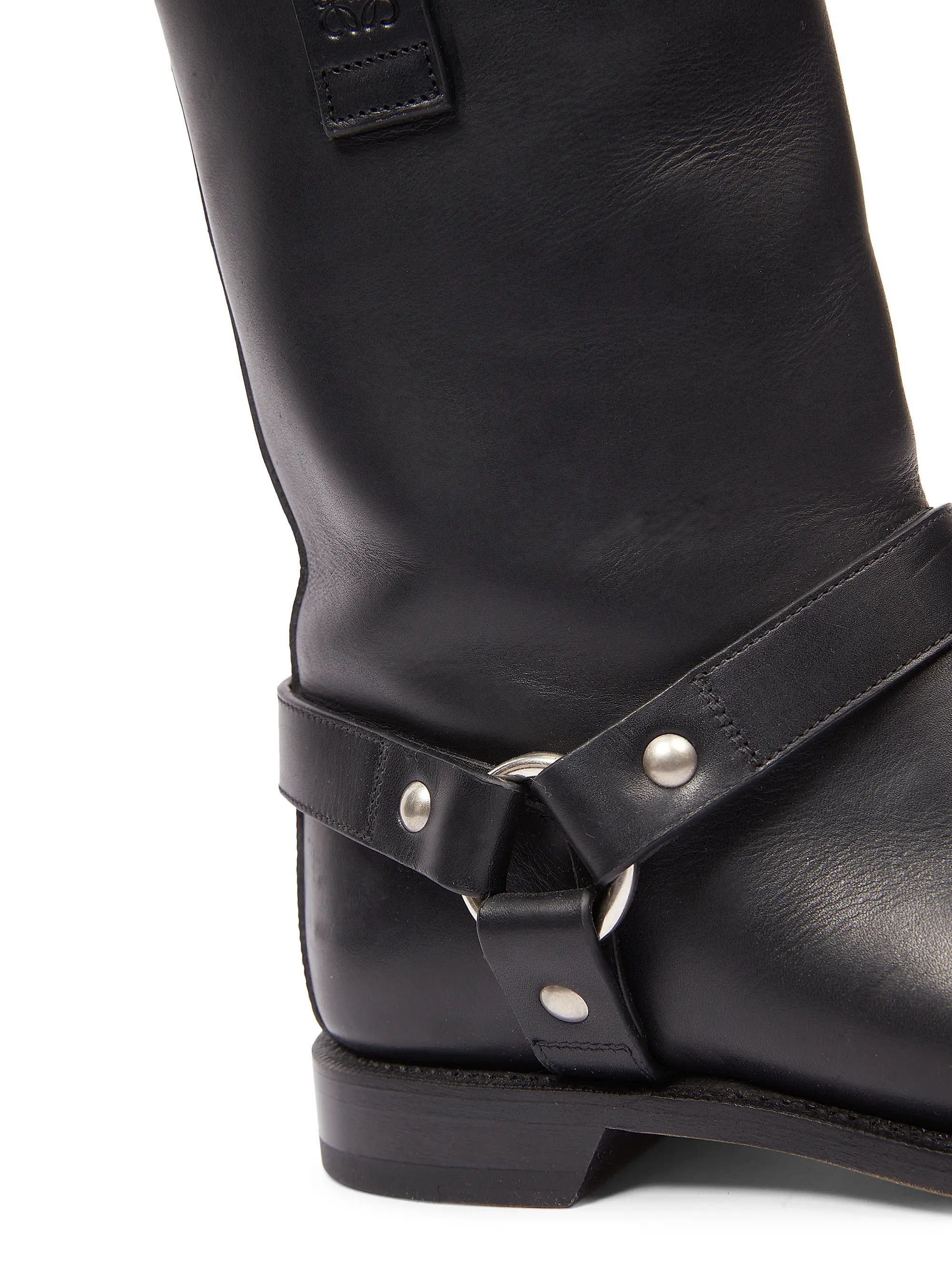 Loewe os11x0725 Campo Leather Biker Boots in Black Size US 12 / EU 45 - 6 Thumbnail