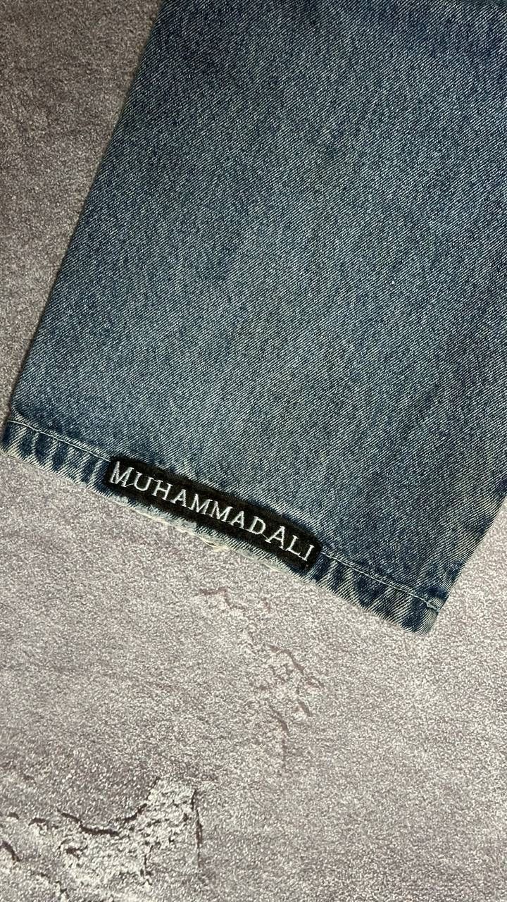 Fubu Y2K Platinum FUBU Muhammad Ali Baggy Embroidery Jeans Size US 36 / EU 52 - 7 Thumbnail