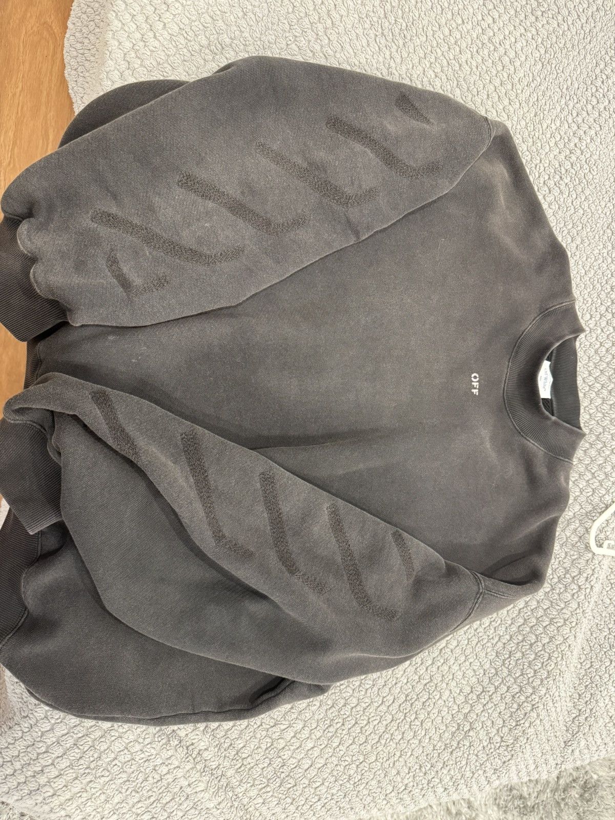 Off-White Off-White Black S.Matthew Oversized Crewneck Size US XL / EU 56 / 4 - 1 Thumbnail