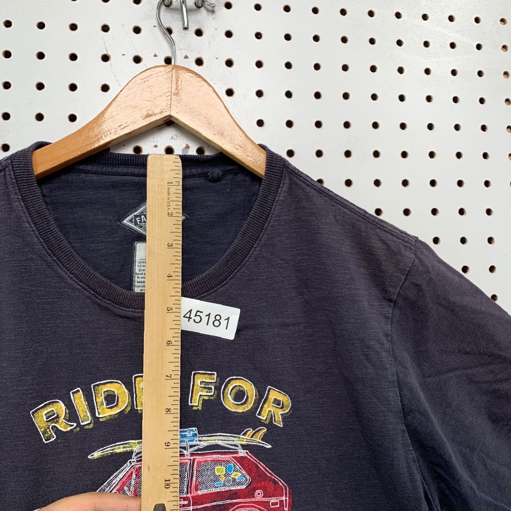 FatFace Fat Face Volkswagen Shirt Mens Large Black Ride For The Tide Surfer Tee Size US L / EU 52-54 / 3 - 5 Thumbnail